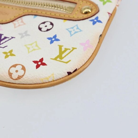 LOUIS VUITTON Monogram Multicolor Pochette MM Pouch White M60028 LV Auth gh1170V - Picture 3 of 16